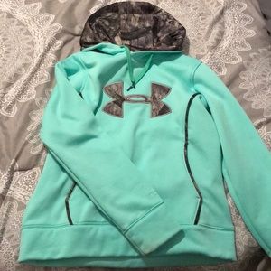 Tiffany blue and camouflage under armor hoodie